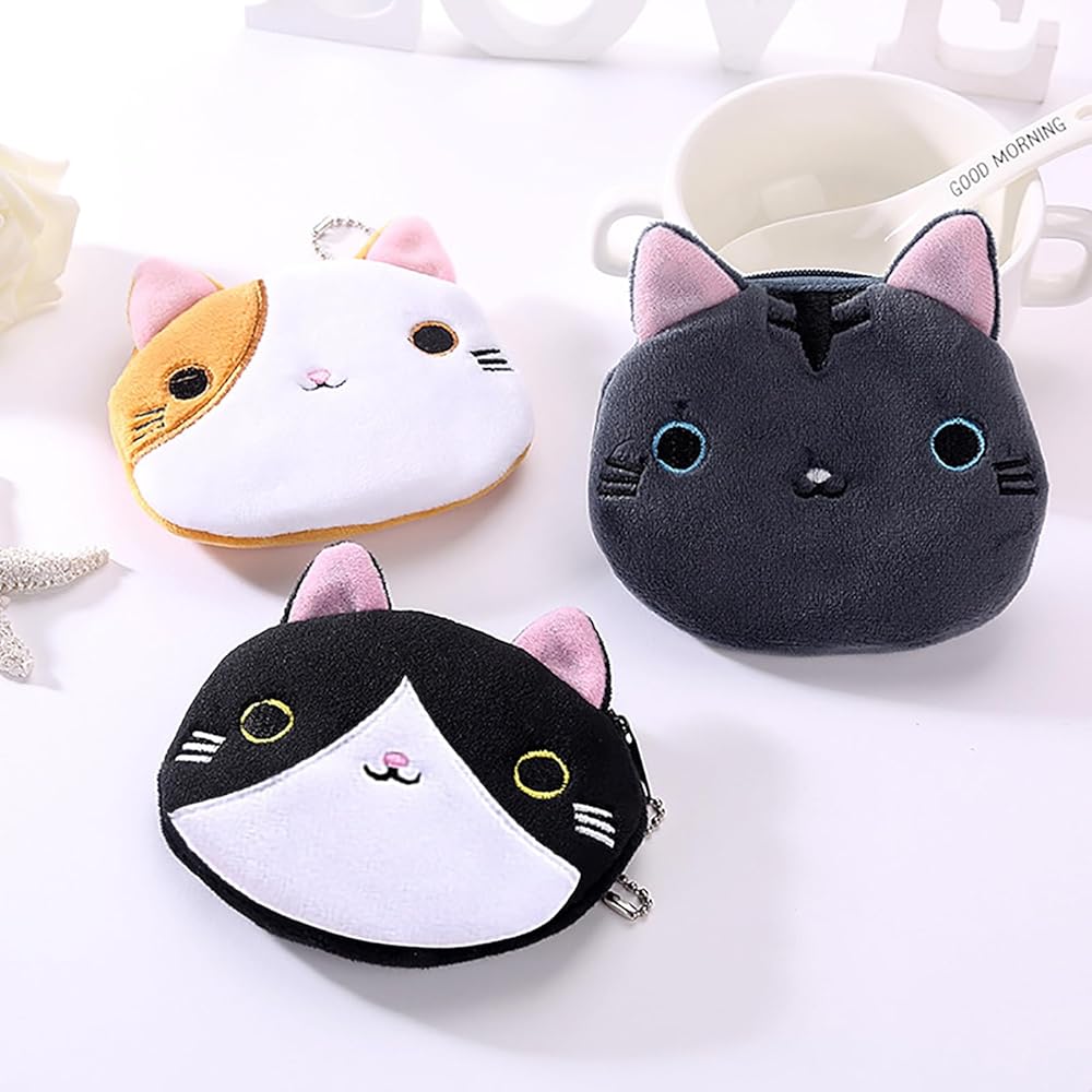 小物 forme change purse Amazon.com: Small Change Purse for Coins, 4 Pcs Cat Face
